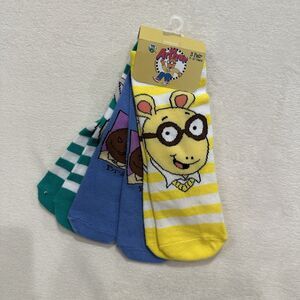 PRICE ⬇️ 3 Pack PBS Kids Arthur Socks-Gift Set Buster Brain Kids Socks Junior